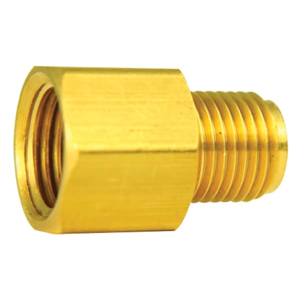 Brass Adapter, Female(9/16-18 Inverted), Male(1/2-20 Inverted), 10/bag